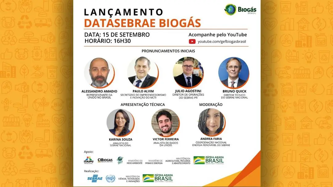 Sebrae e GEF Biogás Brasil lançam DataSebrae Biogás